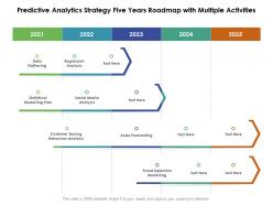 Predictive analytics strategy five years roadmap with multiple activities