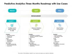 Predictive analytics three months roadmap with use cases