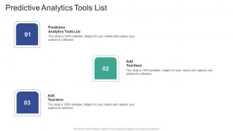 Predictive Analytics Tools List In Powerpoint And Google Slides Cpb