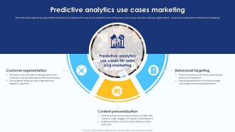 Predictive Analytics Use Cases Marketing Predictive Analytics For Data Driven AI SS