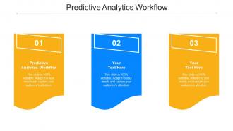 Predictive Analytics Workflow Ppt Powerpoint Presentation Slides Visuals Cpb