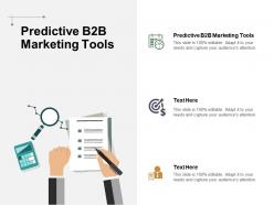 Predictive b2b marketing tools ppt powerpoint presentation summary sample cpb