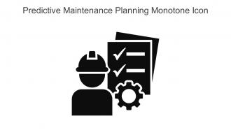 Predictive Maintenance Planning Monotone Icon In Powerpoint Pptx Png And Editable Eps Format