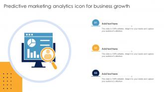 Predictive Marketing Analytics Icon For Business Growth