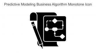 Predictive Modeling Business Algorithm Monotone Icon In Powerpoint Pptx Png And Editable Eps Format