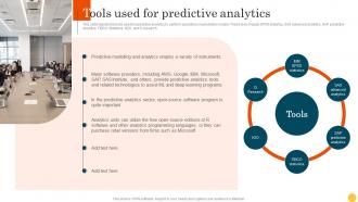 Predictive Modeling Methodologies Tools Used For Predictive Analytics