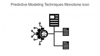 Predictive Modeling Techniques Monotone Icon In Powerpoint Pptx Png And Editable Eps Format