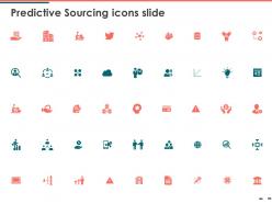 Predictive sourcing icons slide gears checklist ppt powerpoint presentation outline topics