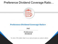 Preference dividend coverage ratio gear and board image