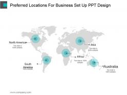Preferred locations for business set up ppt design