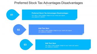 Preferred Stock Tax Advantages Disadvantages Ppt Powerpoint Presentation Show Cpb