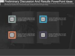Preliminary discussion and results powerpoint ideas