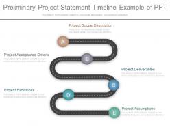 Preliminary project statement timeline example of ppt