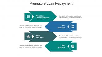 Premature loan repayment ppt powerpoint presentation gallery diagrams cpb