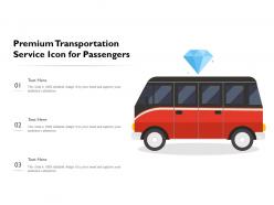 Premium transportation service icon for passengers