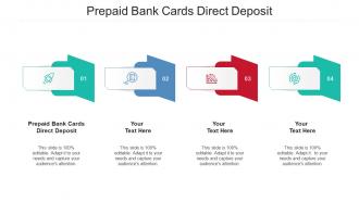 Prepaid Bank Cards Direct Deposit Ppt Powerpoint Presentation File Sample Cpb