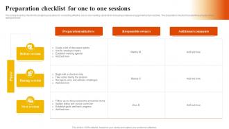 Preparation Checklist For One To One Sessions