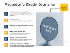 Preparation for disaster occurrence electronic data ppt powerpoint slides