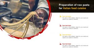 Preparation Of Raw Pasta For Italian Food Cuisine
