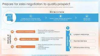 Prepare For Sales Negotiation To Qualify Prospect Top Sales Closing Techniques SA SS