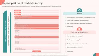 Prepare Post Event Feedback Survey Tasks For Effective Launch Event Ppt Demonstration