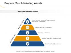 Prepare your marketing assets white ppt powerpoint presentation show graphics design