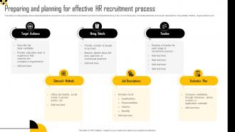 Preparing And Planning For Effective HR Recruitment Process New Age Hiring Techniques
