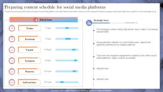 Preparing Content Schedule For Social Media Implementing Strategies To Make Videos