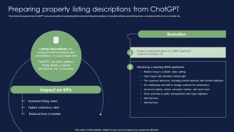 Preparing Property Listing Descriptions From Chatgpt Chatgpt For Real Estate Chatgpt SS V