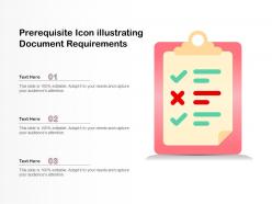 Prerequisite icon illustrating document requirements