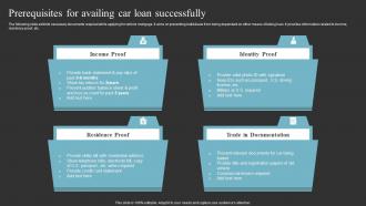 Prerequisites For Availing Car Loan Successfully