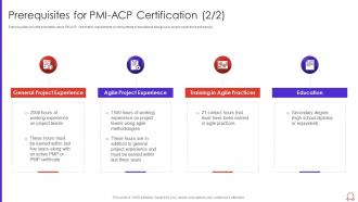 Prerequisites for pmi acp certification agile certified practitioner pmi it