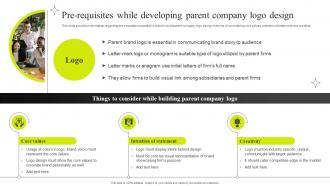 Prerequisites While Developing Parent Company Efficient Management Of Product Corporate