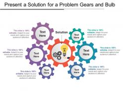 Present a solution for a problem gears and bulb