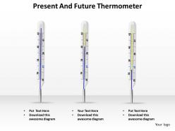 present and future thermometer design to show progress indicator powerpoint diagram templates graphics 712