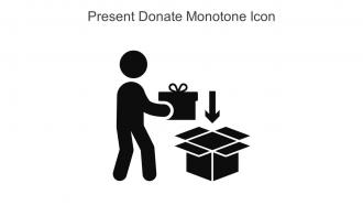 Present Donate Monotone Icon In Powerpoint Pptx Png And Editable Eps Format