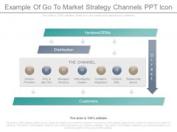 Present example of go to market strategy channels ppt icon
