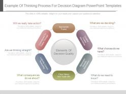 Present Example Of Thinking Process For Decision Diagram Powerpoint Templates