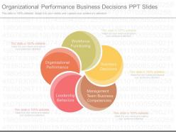 Present organizational performance business decisions ppt slides