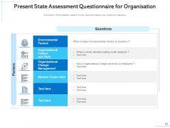 Present state assessment process mapping technology organization service levels