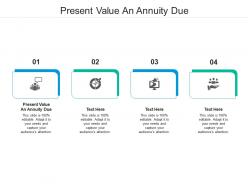 Present value an annuity due ppt powerpoint presentation professional images cpb
