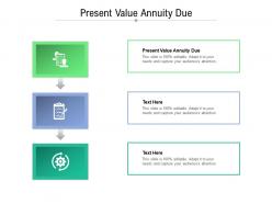 Present value annuity due ppt powerpoint presentation layouts design ideas cpb