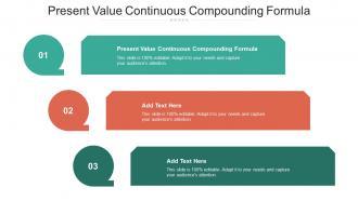 Present Value Continuous Compounding Formula Ppt Powerpoint Presentation Slide Cpb