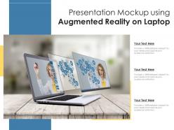 Presentation mockup using augmented reality on laptop