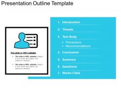 Presentation outline template ppt background