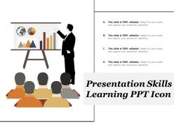 Presentation skills learning ppt icon