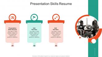 Presentation Skills Resume In Powerpoint And Google Slides Cpb