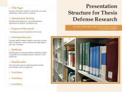 Presentation structure for thesis defense research