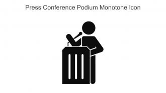 Press Conference Podium Monotone Icon In Powerpoint Pptx Png And Editable Eps Format