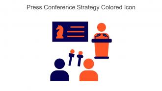 Press Conference Strategy Colored Icon In Powerpoint Pptx Png And Editable Eps Format